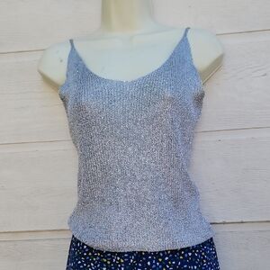 White Fox Boutique Metallic Knit Camisole
